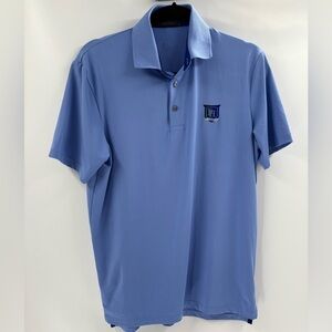 Greyson athletic sports preppy blue polo golf short sleeve tee T-shirt sz small